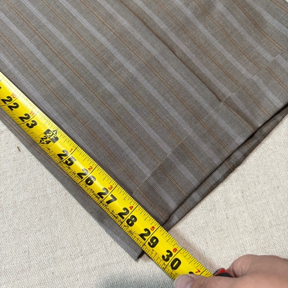 Vintage EJ Samuel 2 Piece Suit + Handkerchief Brown Striped Blazer 46R Pant 40R - Picture 15 of 15